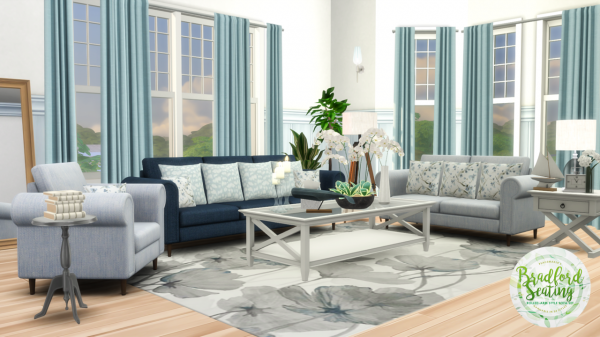Maxis Match Bradford Seating Rolled Arm Style Sofas by simsfinds - The Sims 4 Custom Content