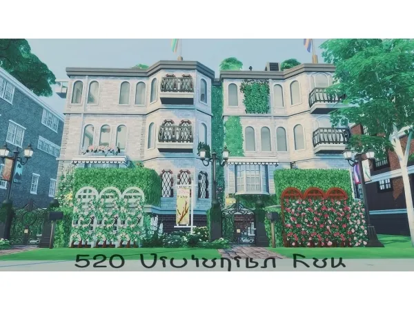 Maxis Match 520 Victorian Row Townhouses - The Sims 4 Custom Content