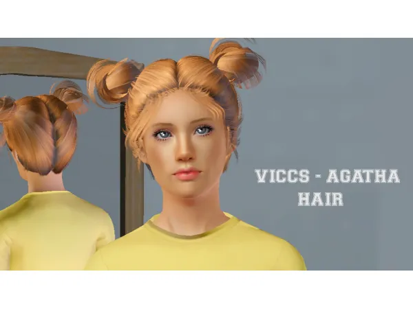 VICCS_AGATHA HAIR (TEEN TO ELDER) - The Sims 3 Custom Content