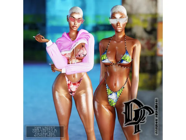 Alpha HMN LINGERIE META SHADES by by simsfinds - The Sims 4 Custom Content