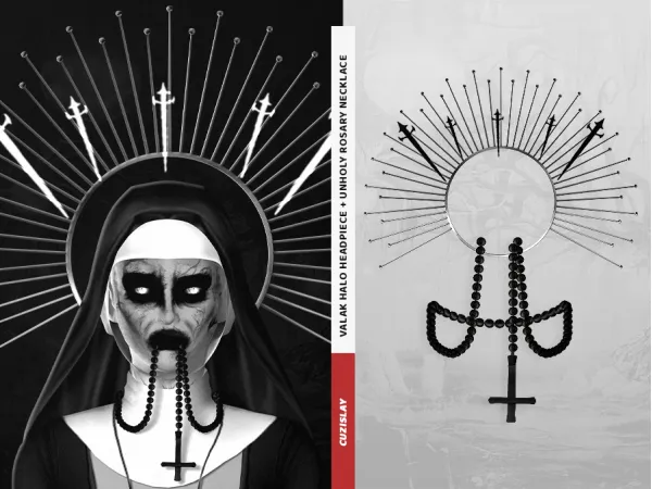 Valak Halo Headpiece + Unholy Rosary Necklace