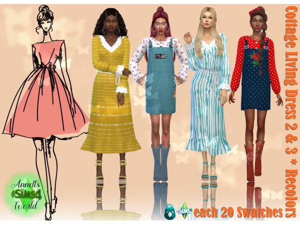 Maxis Match Cottage Living Outfits by Annett's Sims 4 Welt ASW - The Sims 4 Custom Content