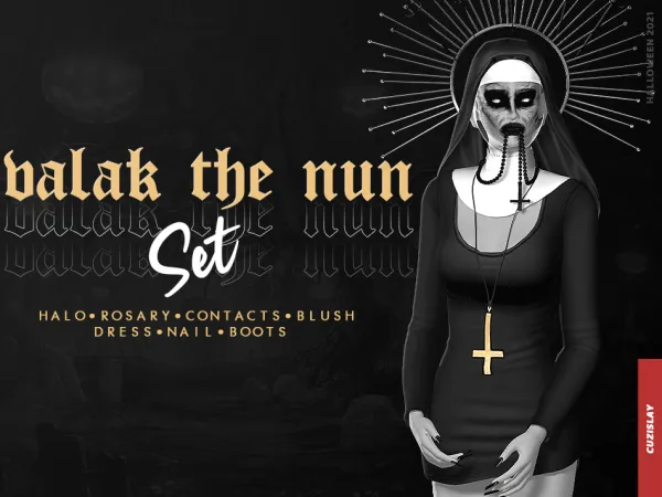 Alpha Valak The Nun Set - The Sims 4 Custom Content