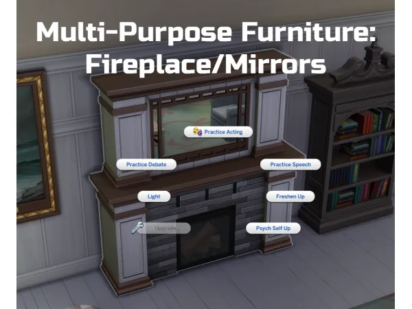 Maxis Match Multi Purpose Furniture FireplaceMirrors by Ilex - The Sims 4 Custom Content