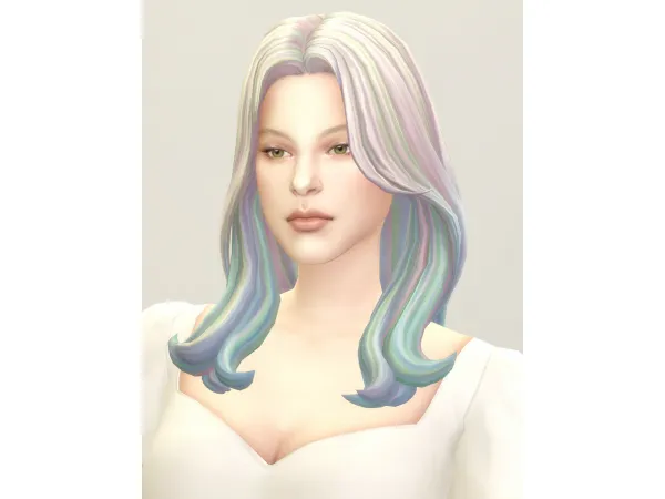 Maxis Match Seoul Hair II (33 Color Ombré ACC) by Rusty's - The Sims 4 Custom Content