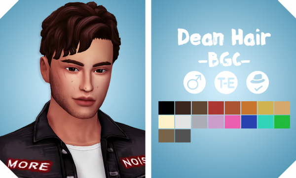Maxis Match Dean Hair by simsfinds - The Sims 4 Custom Content