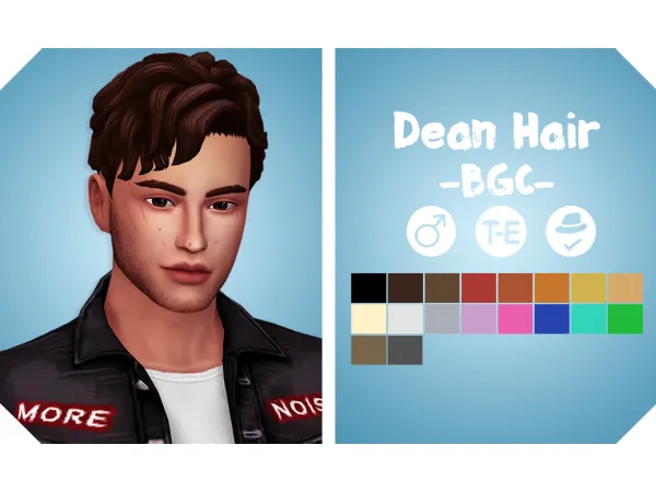 Maxis Match Dean Hair - The Sims 4 Custom Content