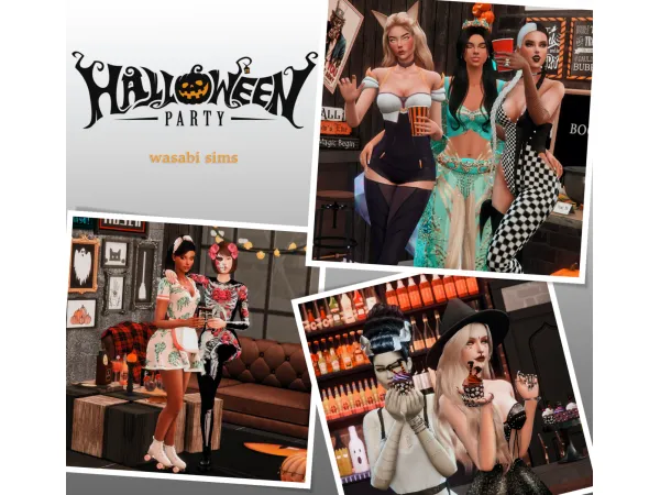 Mix Halloween party 2 - The Sims 4 Custom Content