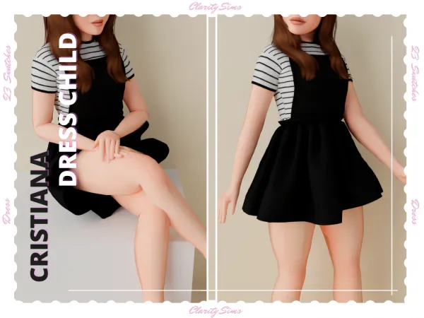 Alpha Cristiana Dress Child - The Sims 4 Custom Content
