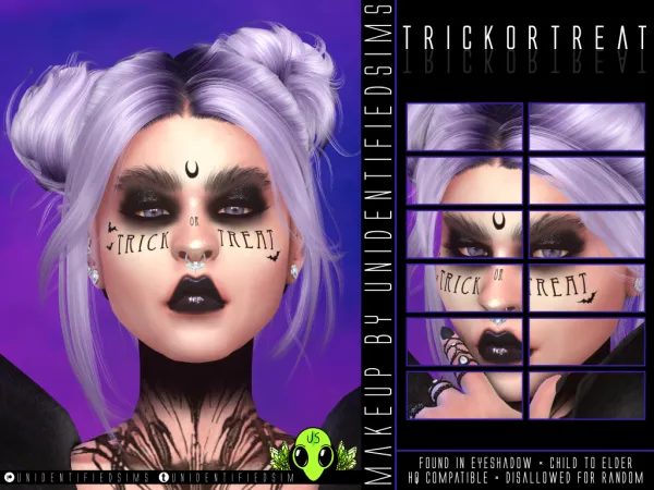 Alpha Trick or Treat Makeup by unidentifiedsims - The Sims 4 Custom Content