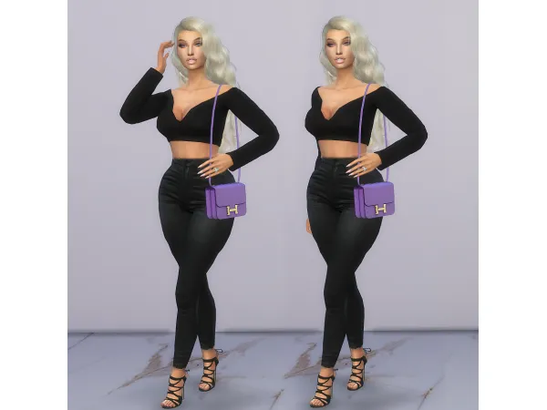 Alpha Hermès Constance Bag Poses by PlatinumLuxeSims - The Sims 4 Custom Content