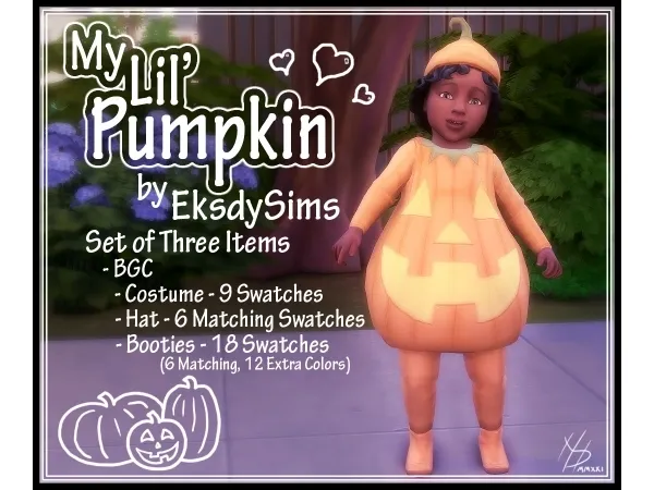 Maxis Match My Lil Pumpkin Set by EksdySims - The Sims 4 Custom Content