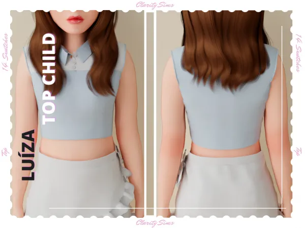 Alpha Luíza Top Child - The Sims 4 Custom Content