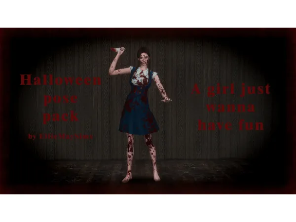 Maxis Match HALLOWEEN POSE PACK A GIRL JUST WANNA HAVE FUN - The Sims 4 Custom Content