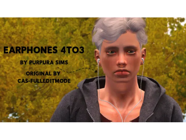Earphones 4to3 by Purpura Sims - The Sims 3 Custom Content