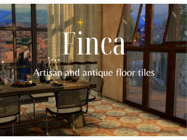 Mix Finca Artisan and antique floor tiles - The Sims 4 Custom Content