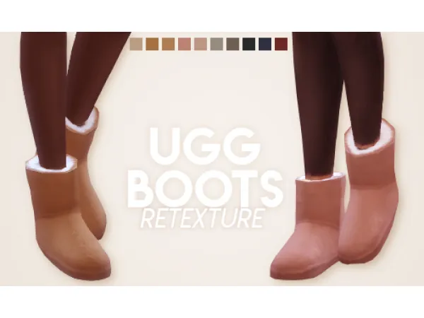 Maxis Match ugg boots maxis match retexture by simsfinds - The Sims 4 Custom Content
