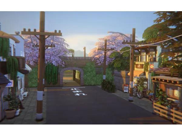 Maxis Match OLD HARUKA TOWN - The Sims 4 Custom Content