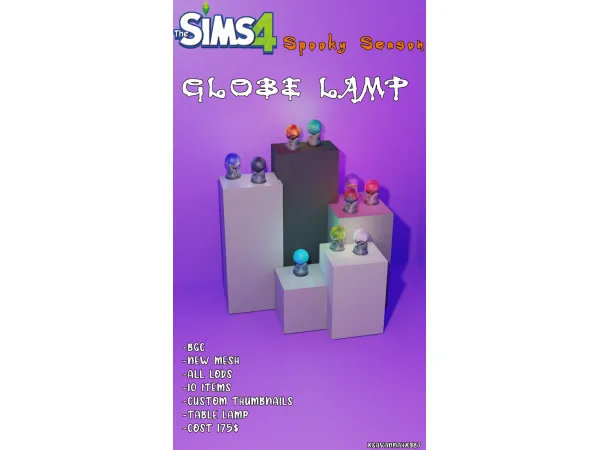 Maxis Match Globe lamp by xSavannahx987 - The Sims 4 Custom Content