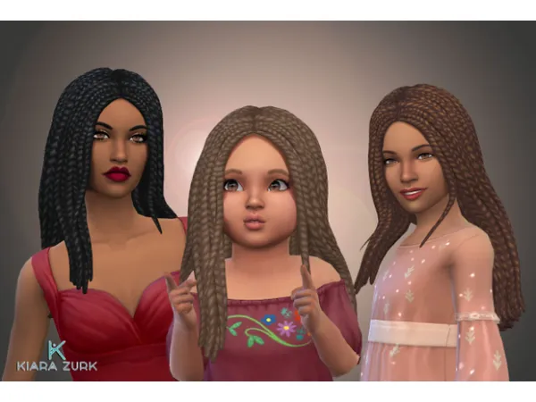 Maxis Match Mariana Braids UPDATE by simsfinds - The Sims 4 Custom Content