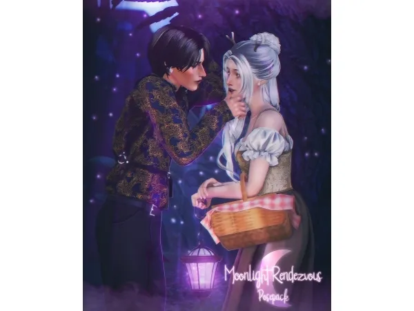 Mix Moonlight Rendezvous Posepack - The Sims 4 Custom Content