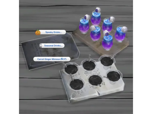 Maxis Match Tombstone Drink Tray - The Sims 4 Custom Content