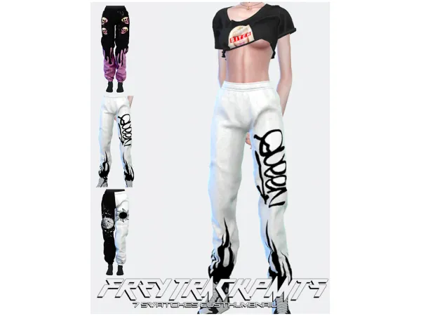 Alpha Frey Track Pants - The Sims 4 Custom Content