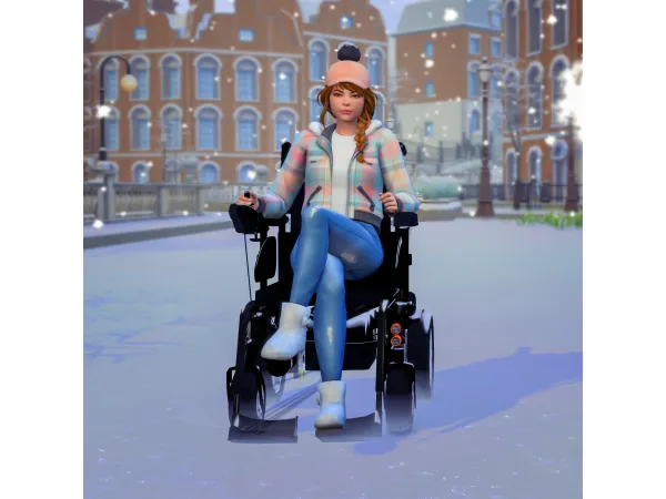 Mix Electric Wheelchair Pose Pack - The Sims 4 Custom Content
