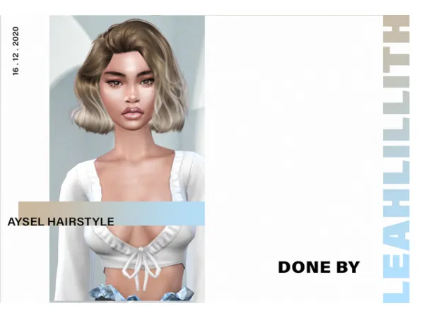 Alpha Aysel Hairstyle by LeahLillith - The Sims 4 Custom Content