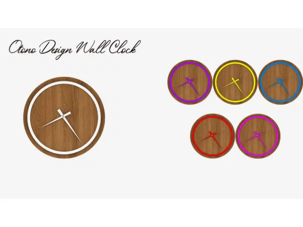 Maxis Match Otono Design Wall Clock by sunkissedlilacs - The Sims 4 Custom Content