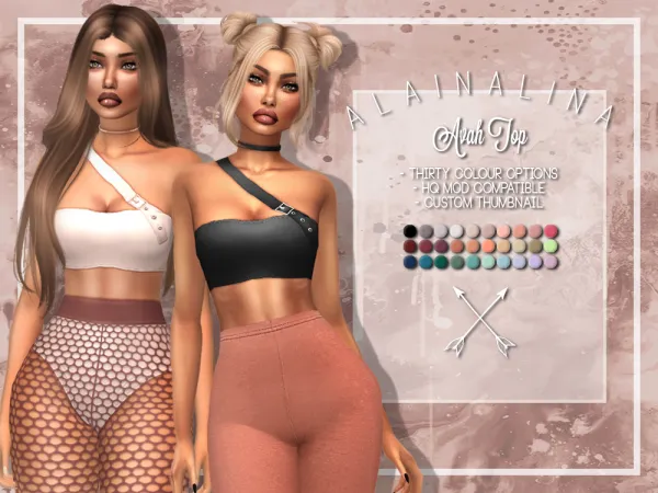 Maxis Match Avah Top by alainalina - The Sims 4 Custom Content