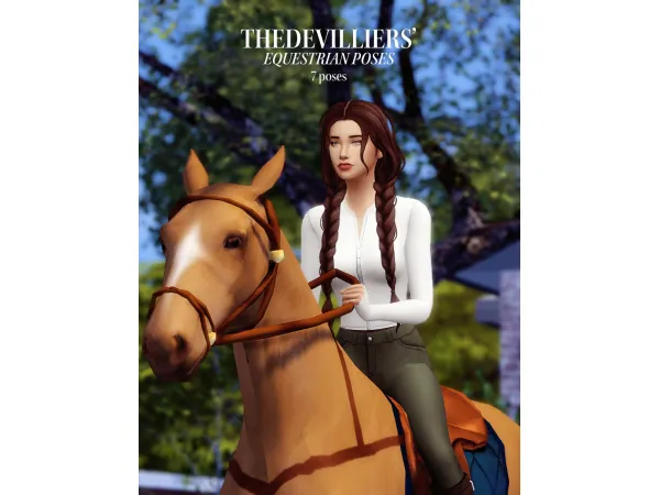 Mix THEDEVILLIERS equestrian poses by the devilliers - The Sims 4 Custom Content