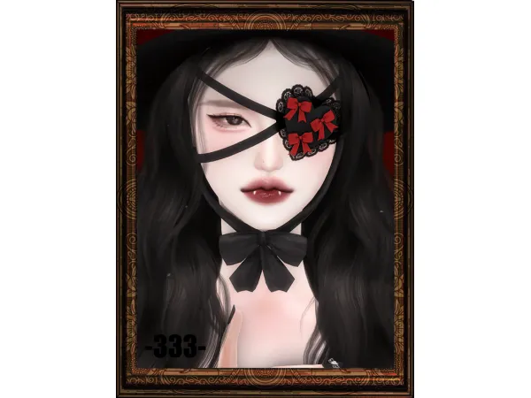 Alpha 333Love bow eye mask by san33sims - The Sims 4 Custom Content