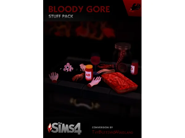 Alpha Bloody Gore Stuff Pack by thebleedingwoodland - The Sims 4 Custom Content