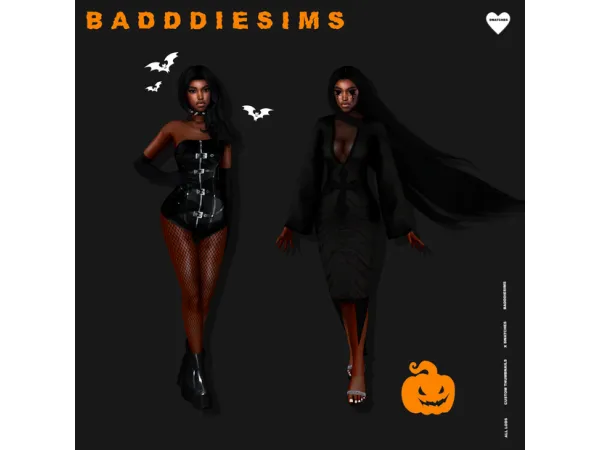 Alpha HALLOWEEN SET1 by BADDDIESIMS - The Sims 4 Custom Content