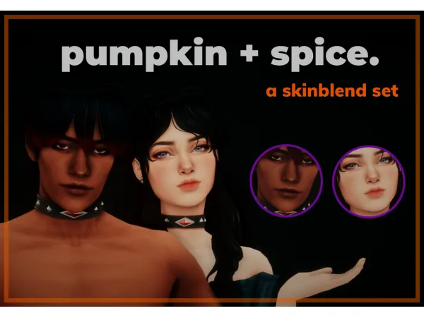 Maxis Match Pumpkin Spice Skinblends by kindlespice - The Sims 4 Custom Content