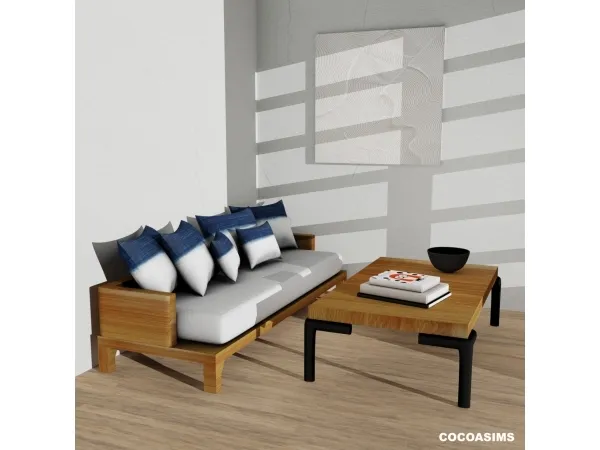 Alpha KIVIK LIVING ROOM PART2 by simsfinds - The Sims 4 Custom Content