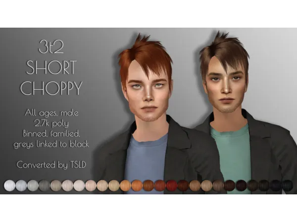 3t2 Short Choppy - The Sims 2 Custom Content