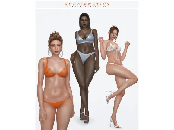 Alpha Set of genetics by sims3melancholic - The Sims 4 Custom Content