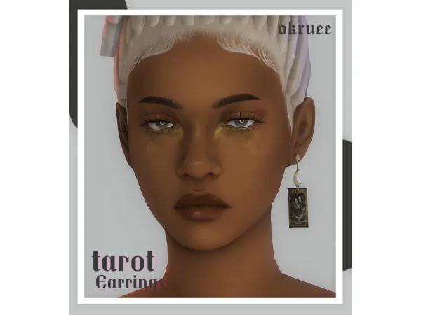 Maxis Match tarot earrings - The Sims 4 Custom Content