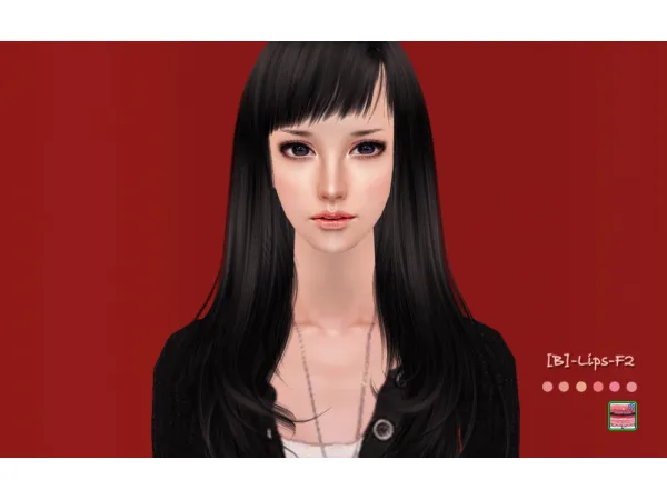 [B] Lips F2 6 colors for both male and female - The Sims 2 Custom Content