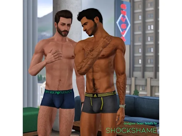 Simblreen Treat 1 Shockshame Designer Boxer Briefs Enhanced - The Sims 3 Custom Content