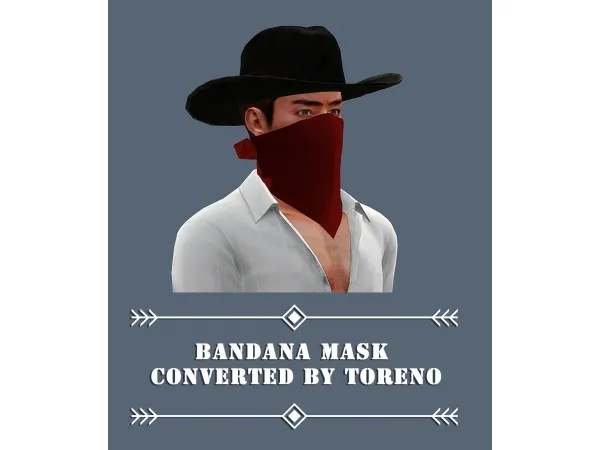Bandana mask converted by Toreno - The Sims 3 Custom Content