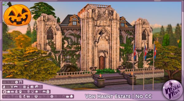 Maxis Match Von Haunt Estate Sims 4 Halloween No Фон Хонт Естейт by simsfinds - The Sims 4 Custom Content