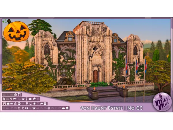 Maxis Match Von Haunt Estate Sims 4 Halloween No Фон Хонт Естейт by MikkiMur - The Sims 4 Custom Content