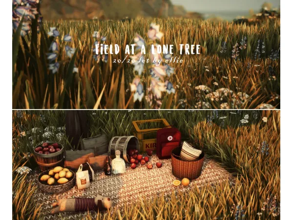 Maxis Match Field at a Lone Tree - The Sims 4 Custom Content