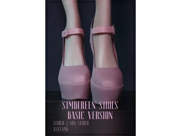 Alpha Simblreen Shoes 01 Basic Version by astya96 - The Sims 4 Custom Content