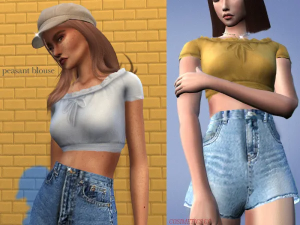 Maxis Match [ cosimetics ] peasant blouse - The Sims 4 Custom Content