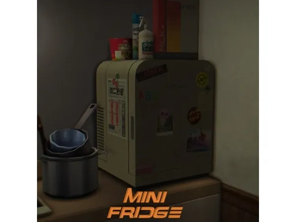 Maxis Match Mini Fridge by Mechtasims - The Sims 4 Custom Content