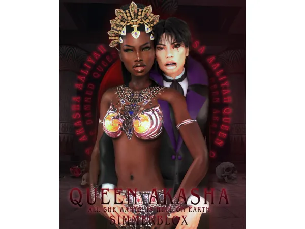 Alpha Queen Akasha Crown 47 by simsfinds - The Sims 4 Custom Content